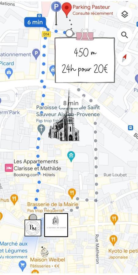 Le Beffroi De Gaston Climatise Apartment Aix-en-Provence Ngoại thất bức ảnh